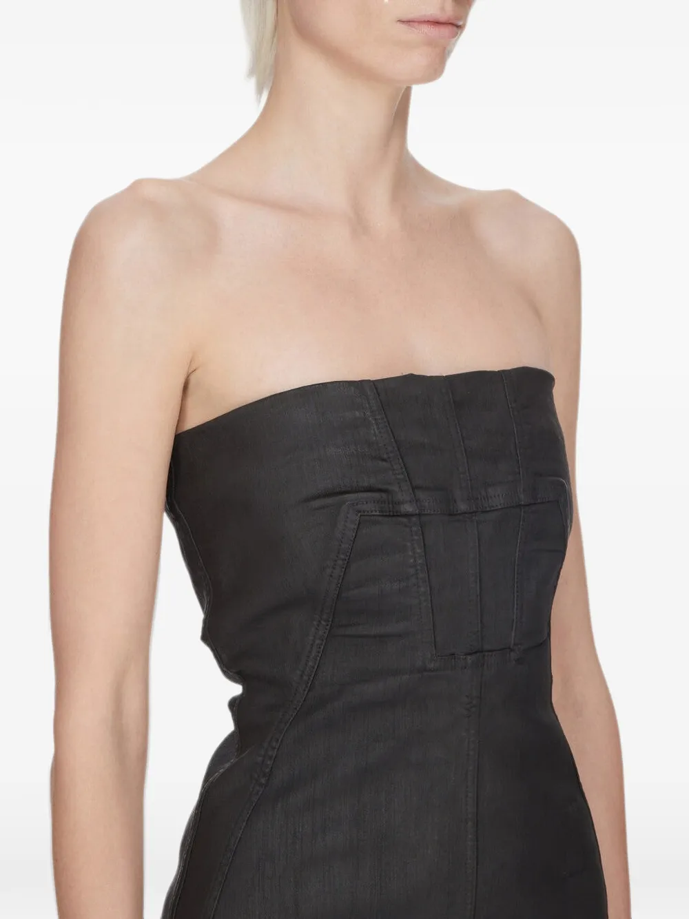 Rick Owens DRKSHDW Sliced Rustier maxi-jurk met rits Zwart
