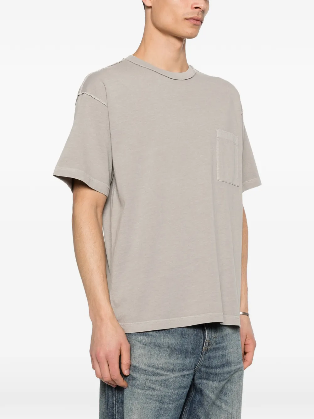 Haikure Jude T-shirt met zak Grijs