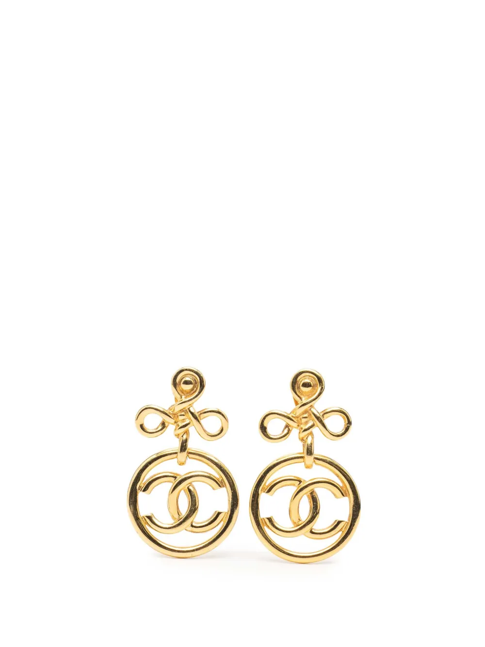 CHANEL Pre-Owned Orecchini CC a clip placcati oro 1993