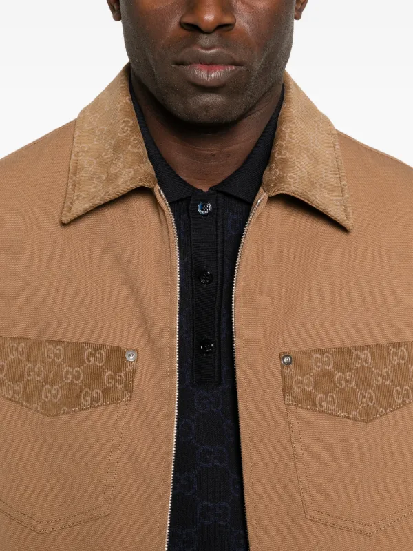 Gucci パターンカラー ジャケット | ブラウン | FARFETCH JP