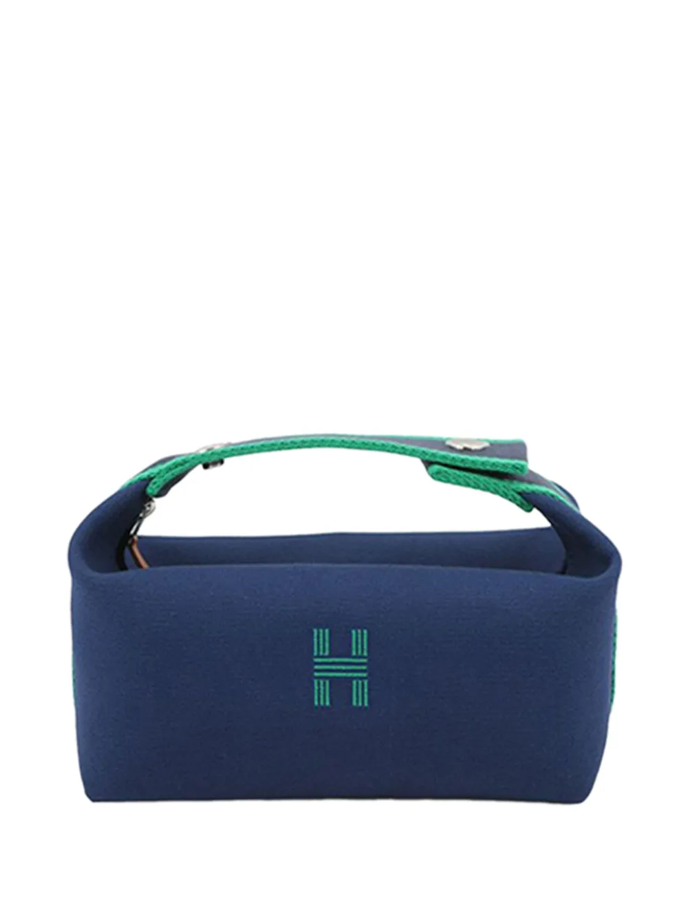 Hermès Pre-Owned 2021-2025 Small Toile Bride A Brac Case vanity bag - Blu