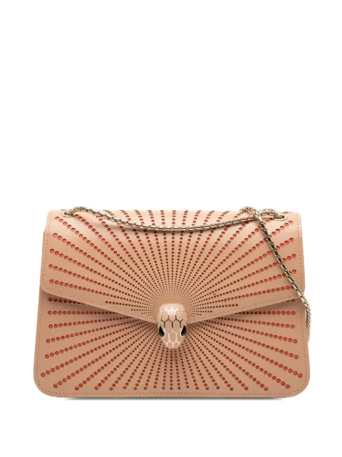Bvlgari Pre-Owned bolsa crossbody Serpenti Forever Diamond Blast Sunshine mediana de piel de becerro cortada a láser 2010-2025