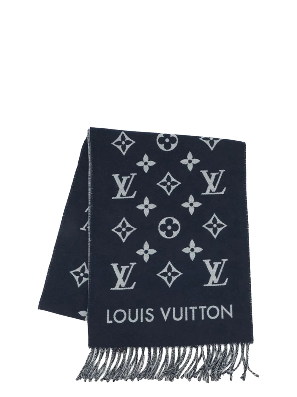 Louis Vuitton Pre-Owned 2025 Wool All About Monogram Scarf scarves - Blu