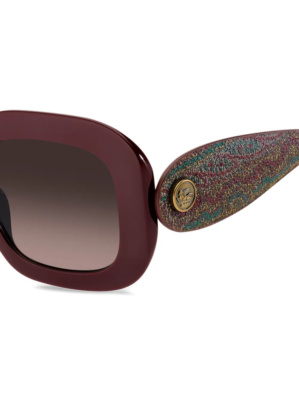 ETRO Zonnebril met ovalen montuur Rood