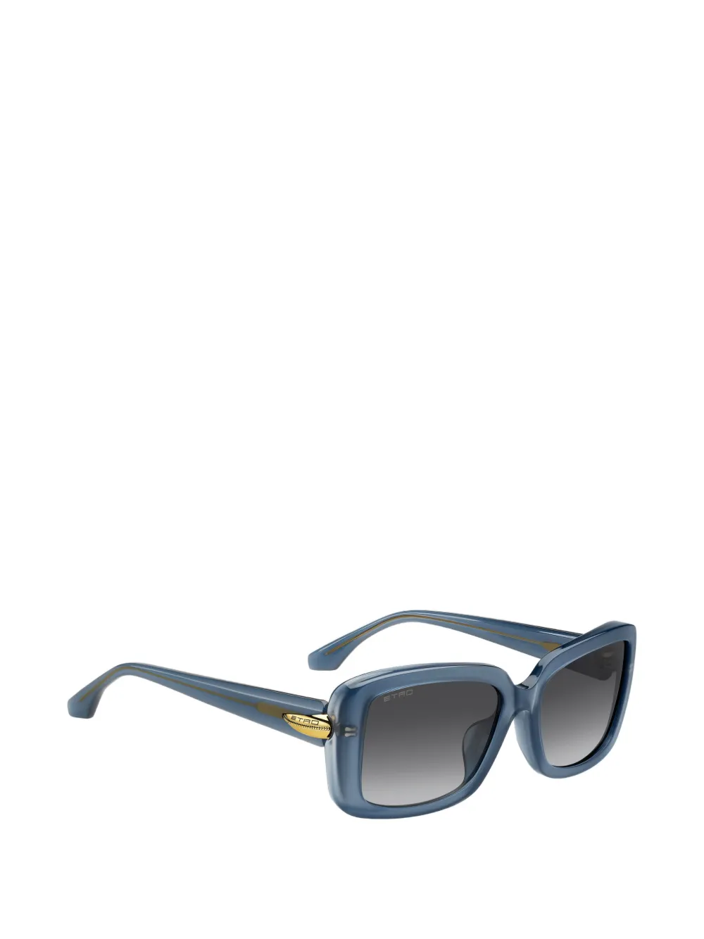 ETRO Zonnebril met rechthoekig montuur Blauw