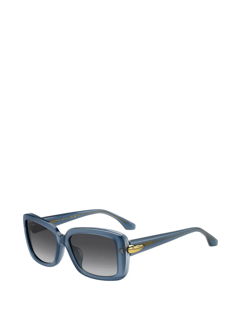 ETRO Zonnebril met rechthoekig montuur Blauw