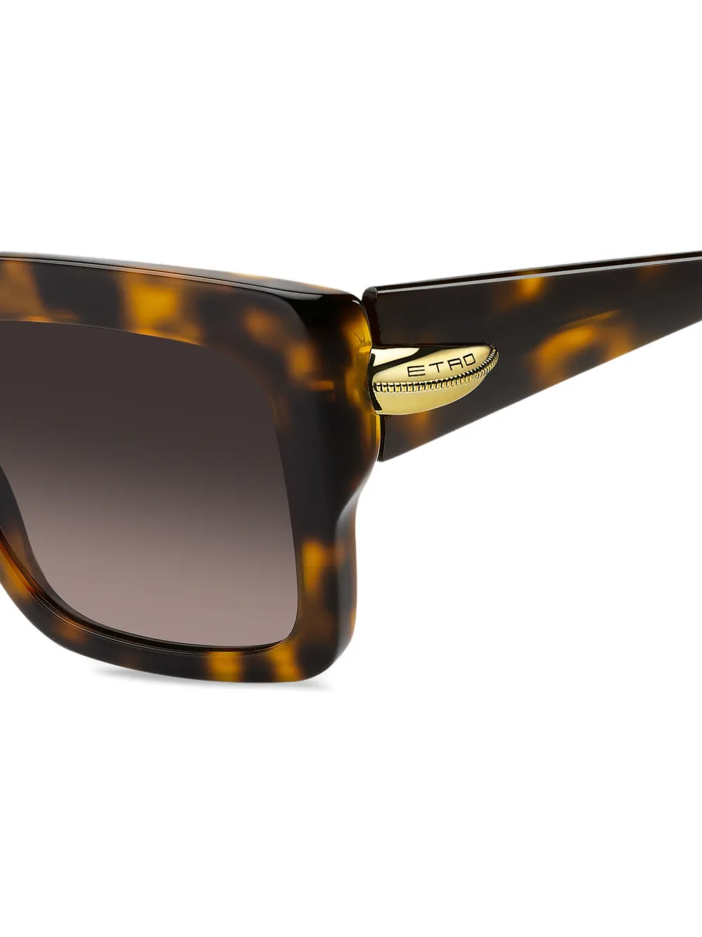 ETRO Zonnebril met vierkant montuur Bruin