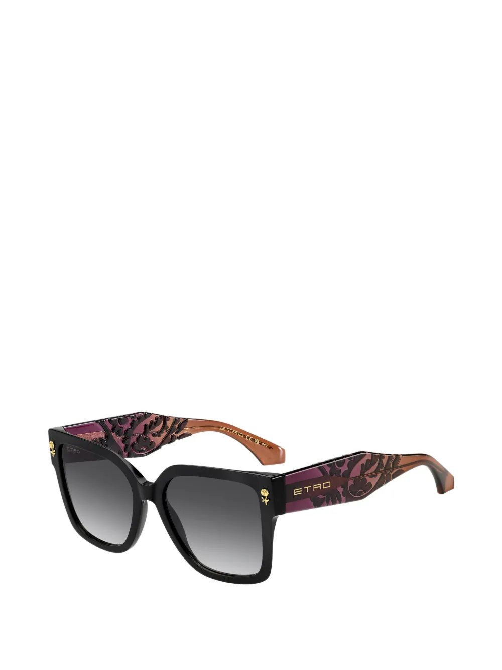 ETRO Zonnebril met bloemdetail Zwart