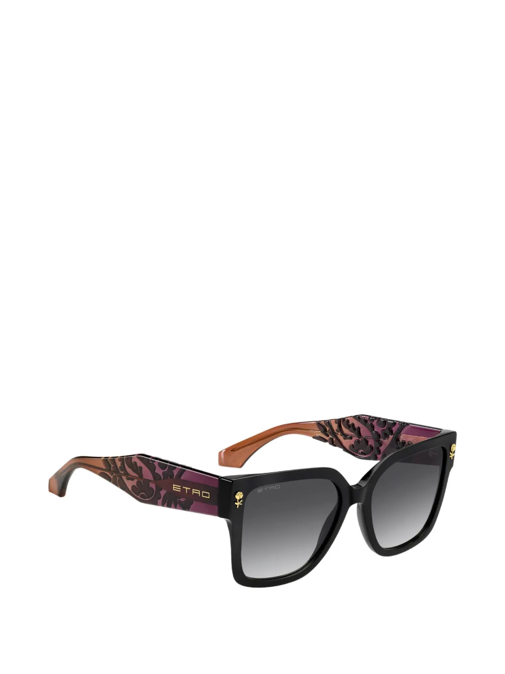 ETRO Zonnebril met bloemdetail Zwart