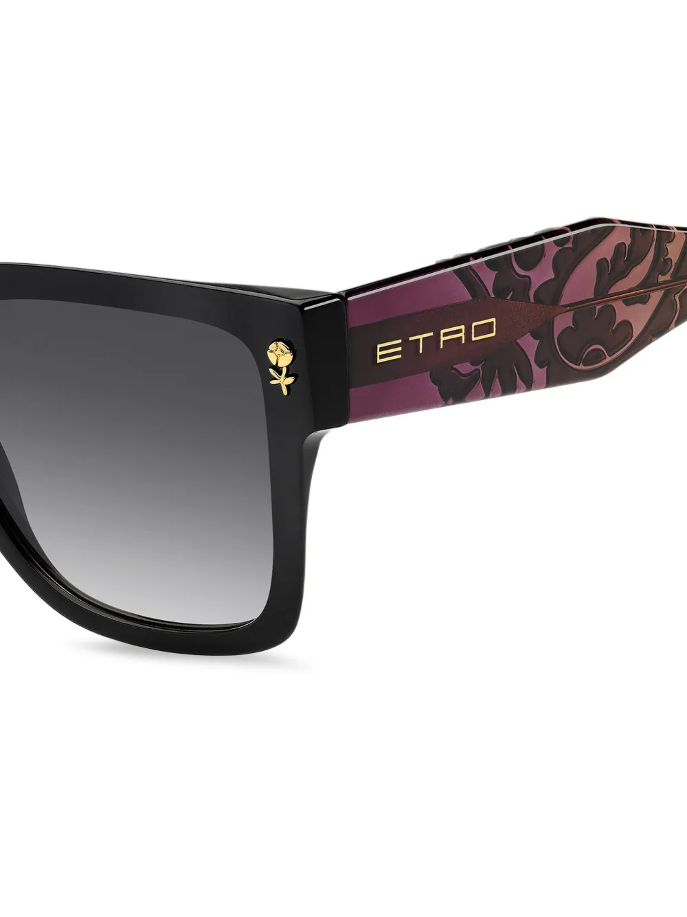 ETRO Zonnebril met bloemdetail Zwart