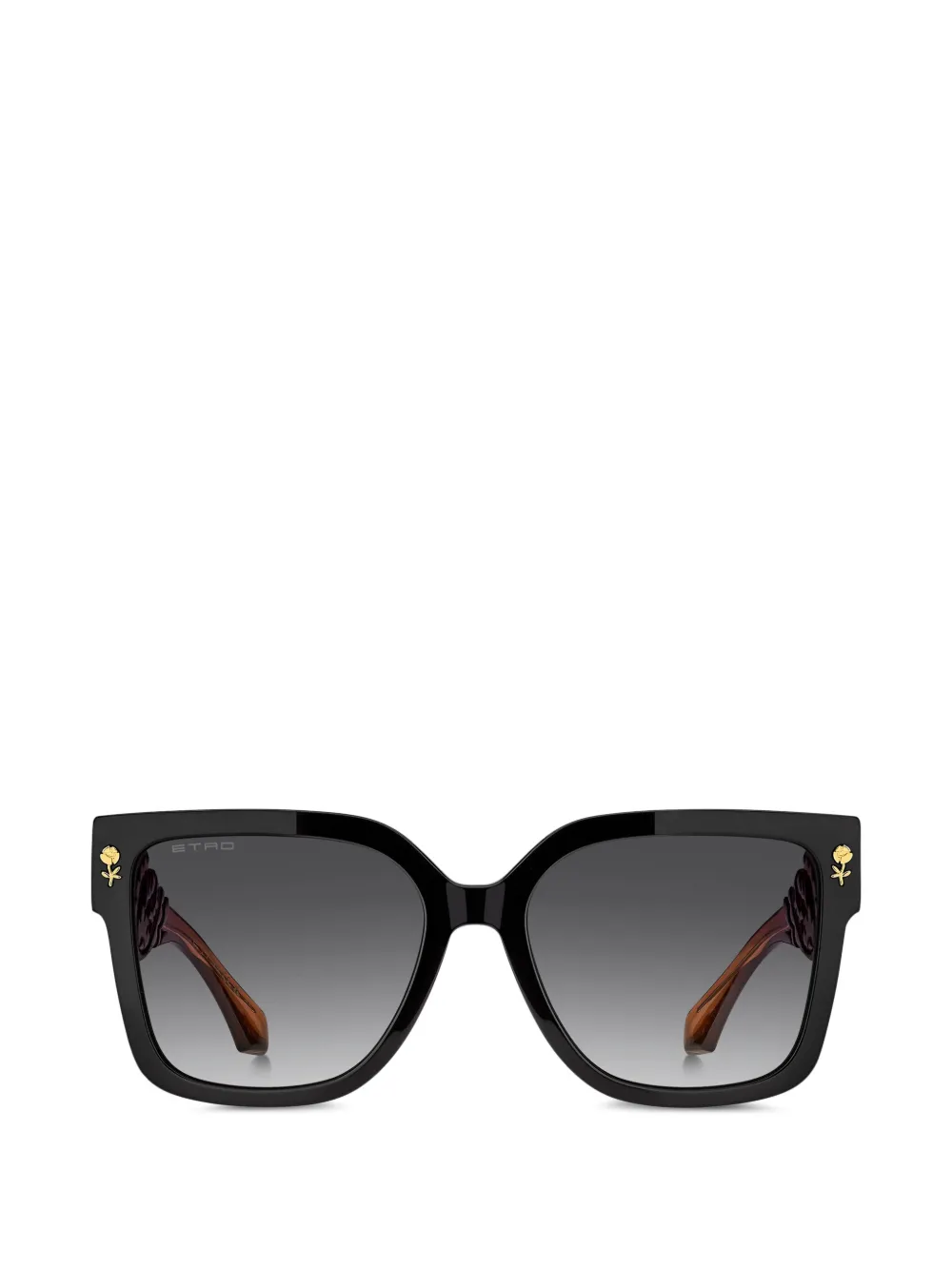 ETRO Occhiali da sole con dettaglio a fiore - Nero