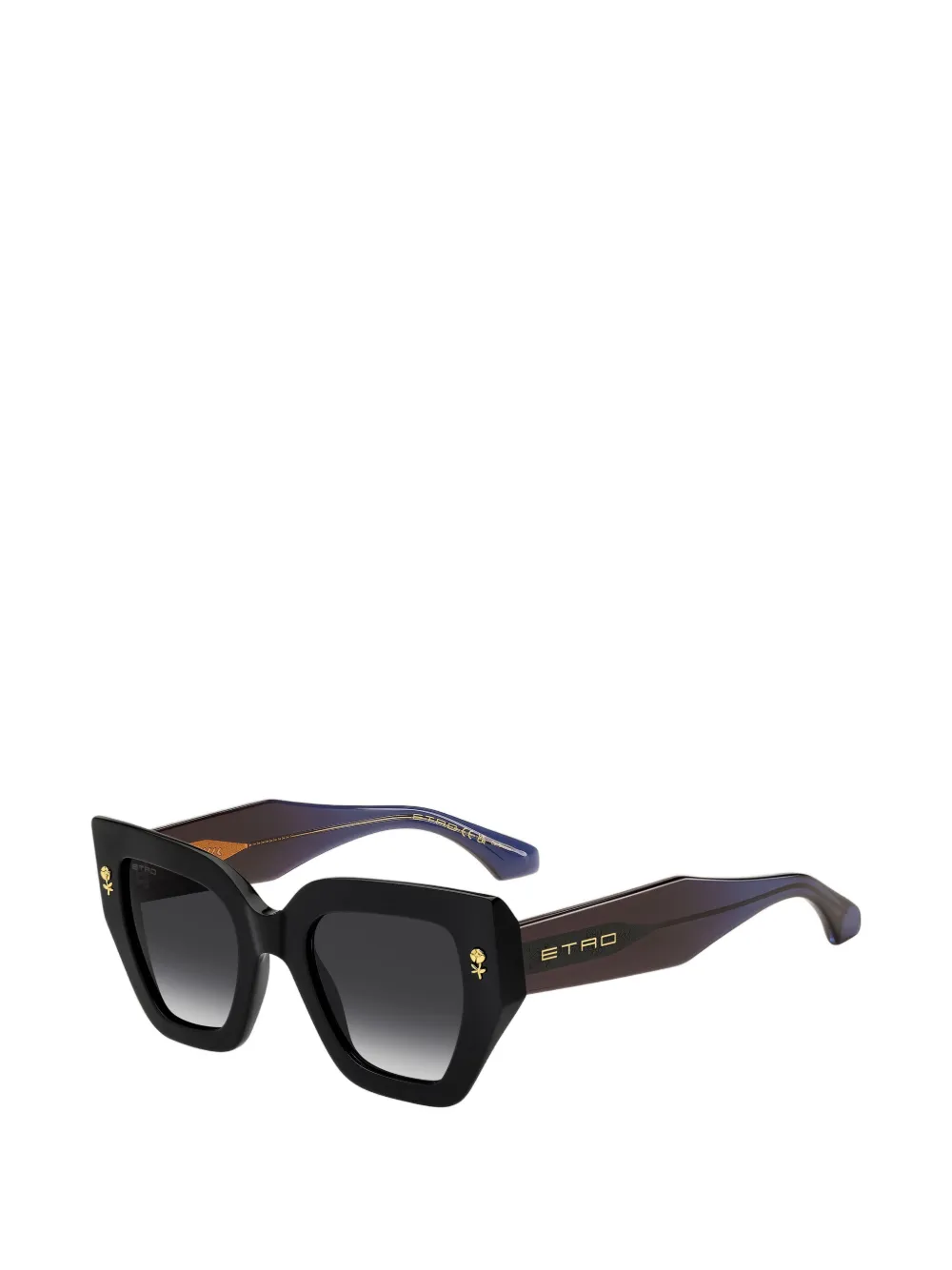 ETRO Zonnebril met bloemdetail Zwart