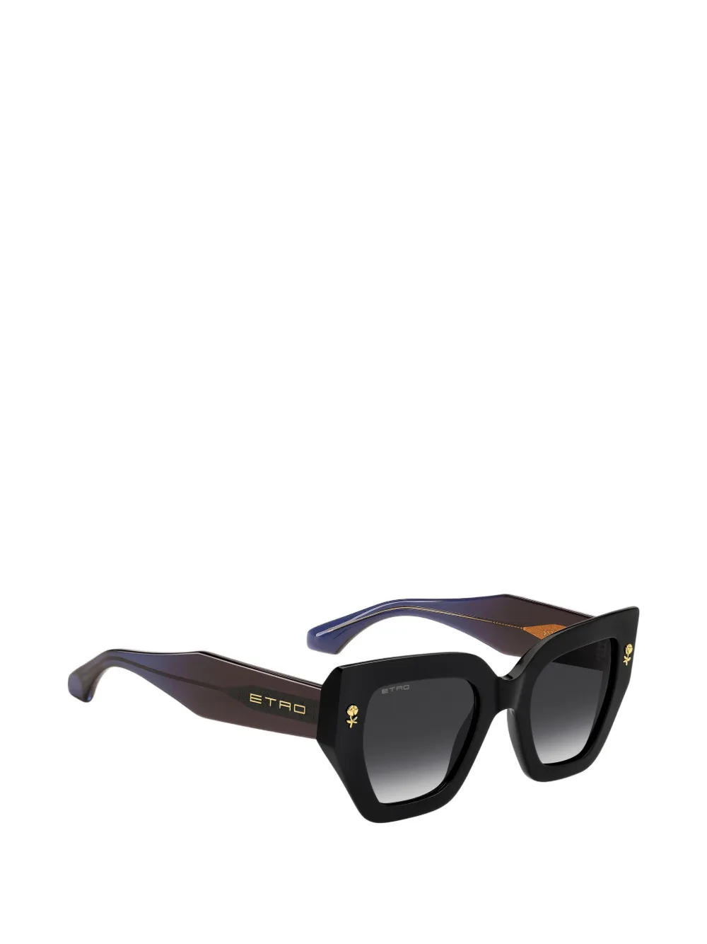 ETRO Zonnebril met bloemdetail Zwart