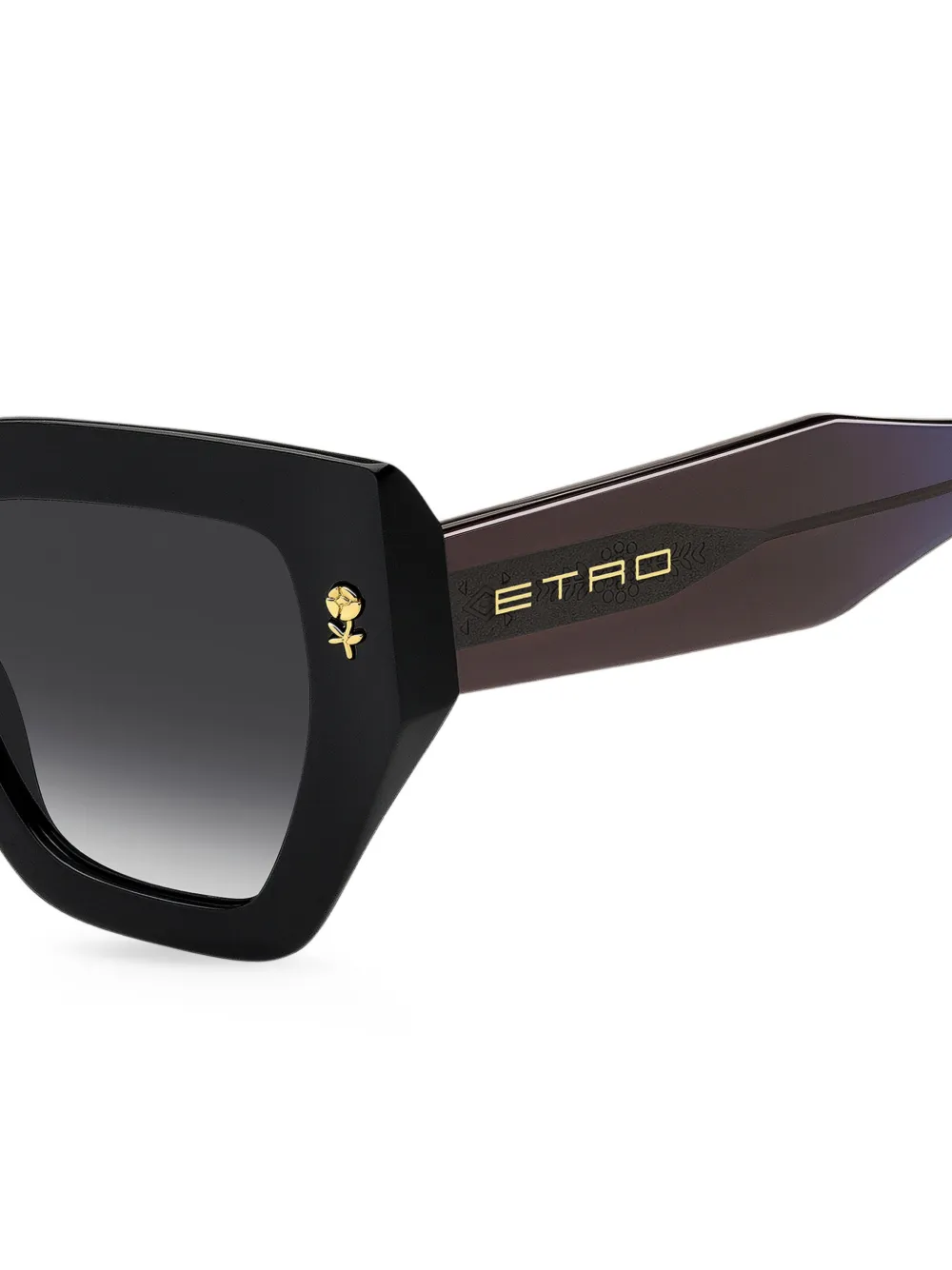 ETRO Zonnebril met bloemdetail Zwart