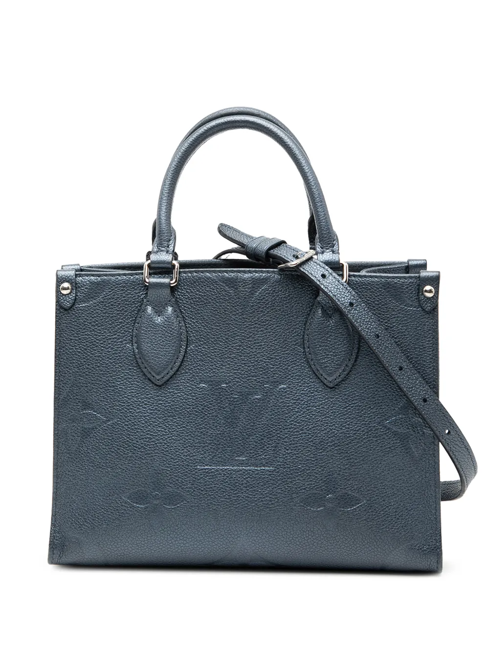 Louis Vuitton Pre-Owned 2021-2025 Metallic Monogram Giant Empreinte Onthego PM satchel - Blu