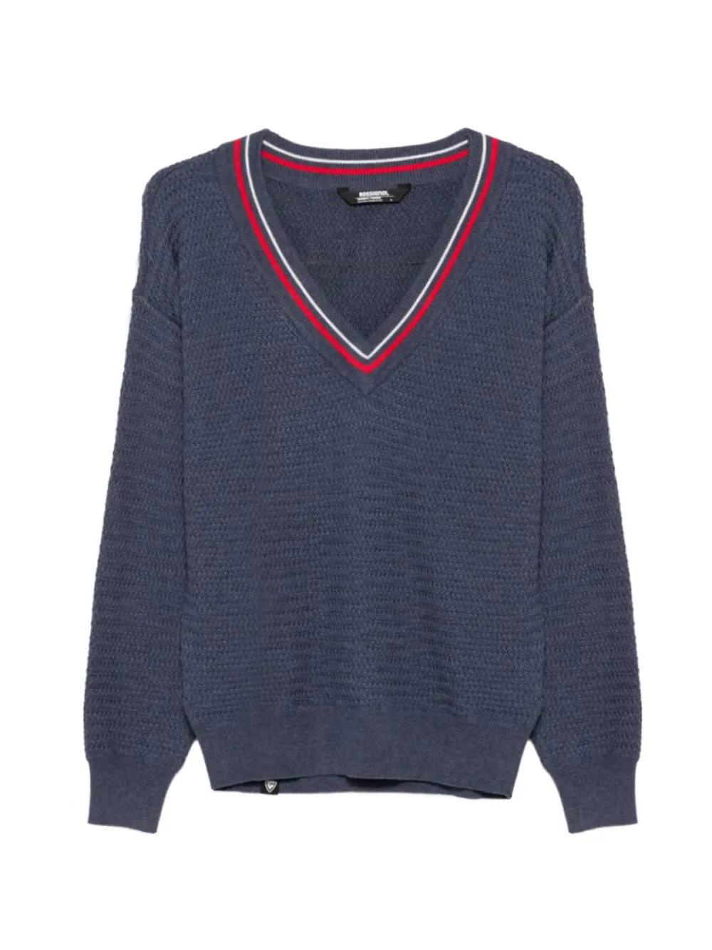 Rossignol V-neck textured sweater - Blu