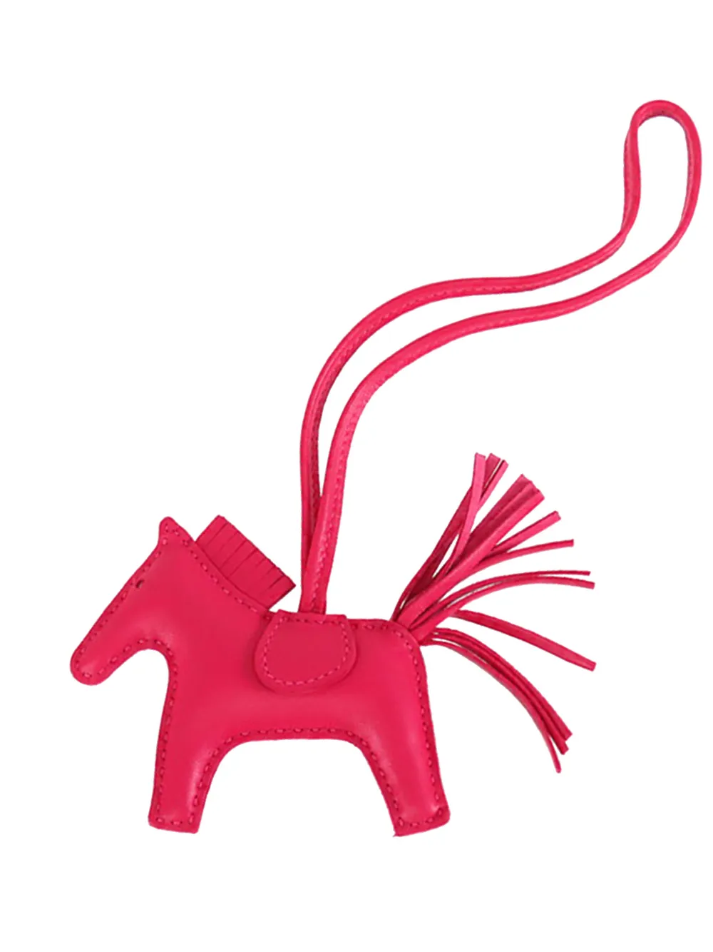 Hermès Pre-Owned 2021 Milo Lambskin Grigri Rodeo Bag Charm PM key chain - Rosa