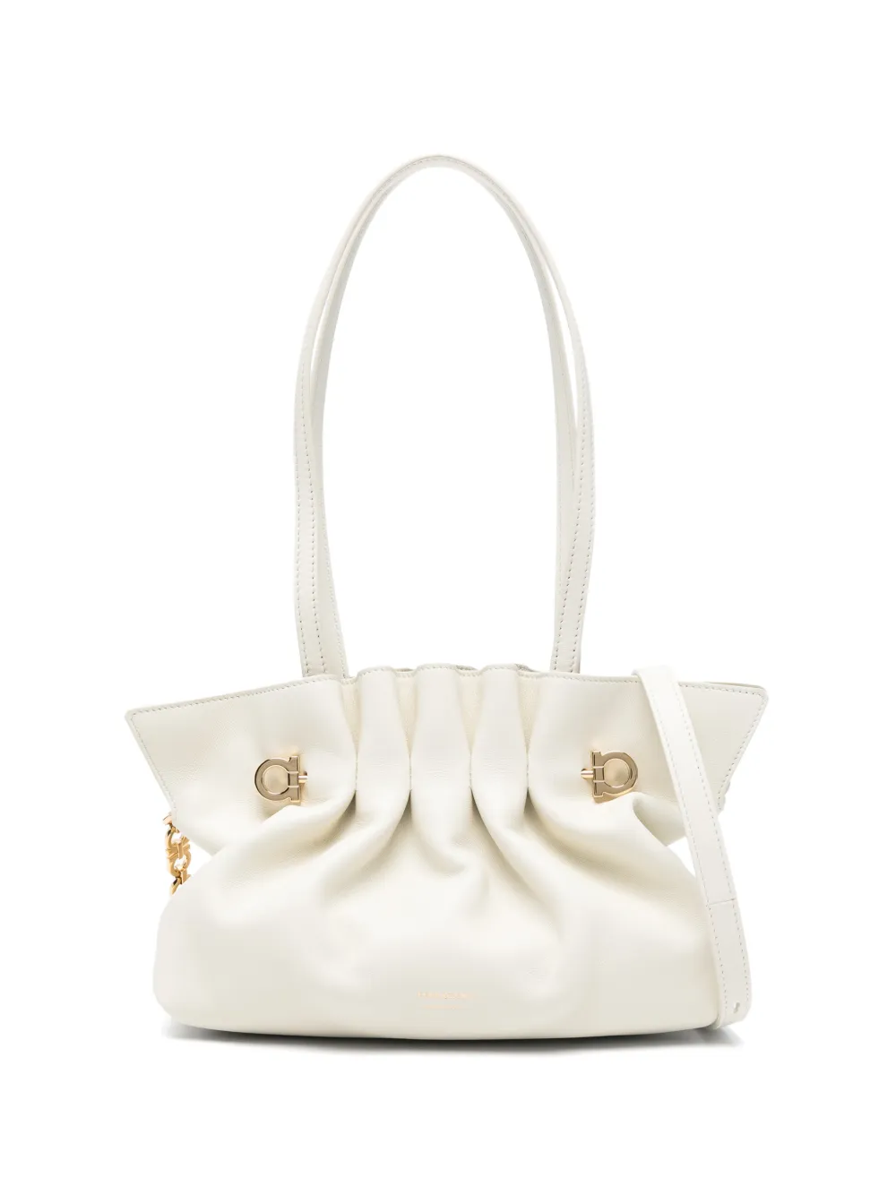 Ferragamo gathered shoulder bag - Bianco