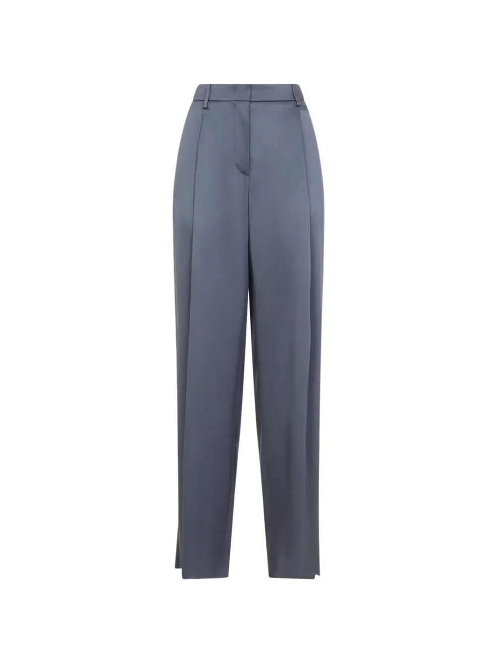 Giorgio Armani pleated silk trousers - Grigio