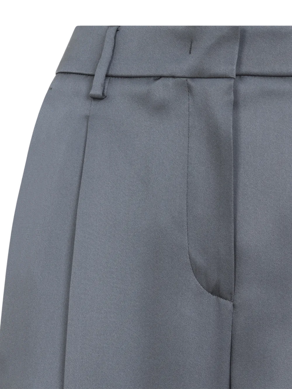  Giorgio Armani Pleated Silk Trousers - Grey 