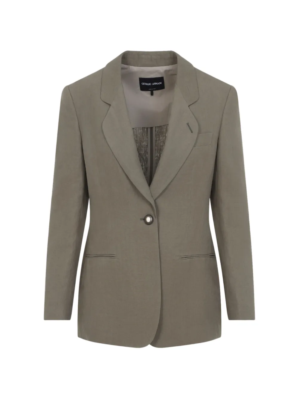 Giorgio Armani single-button linen jacket - Toni neutri