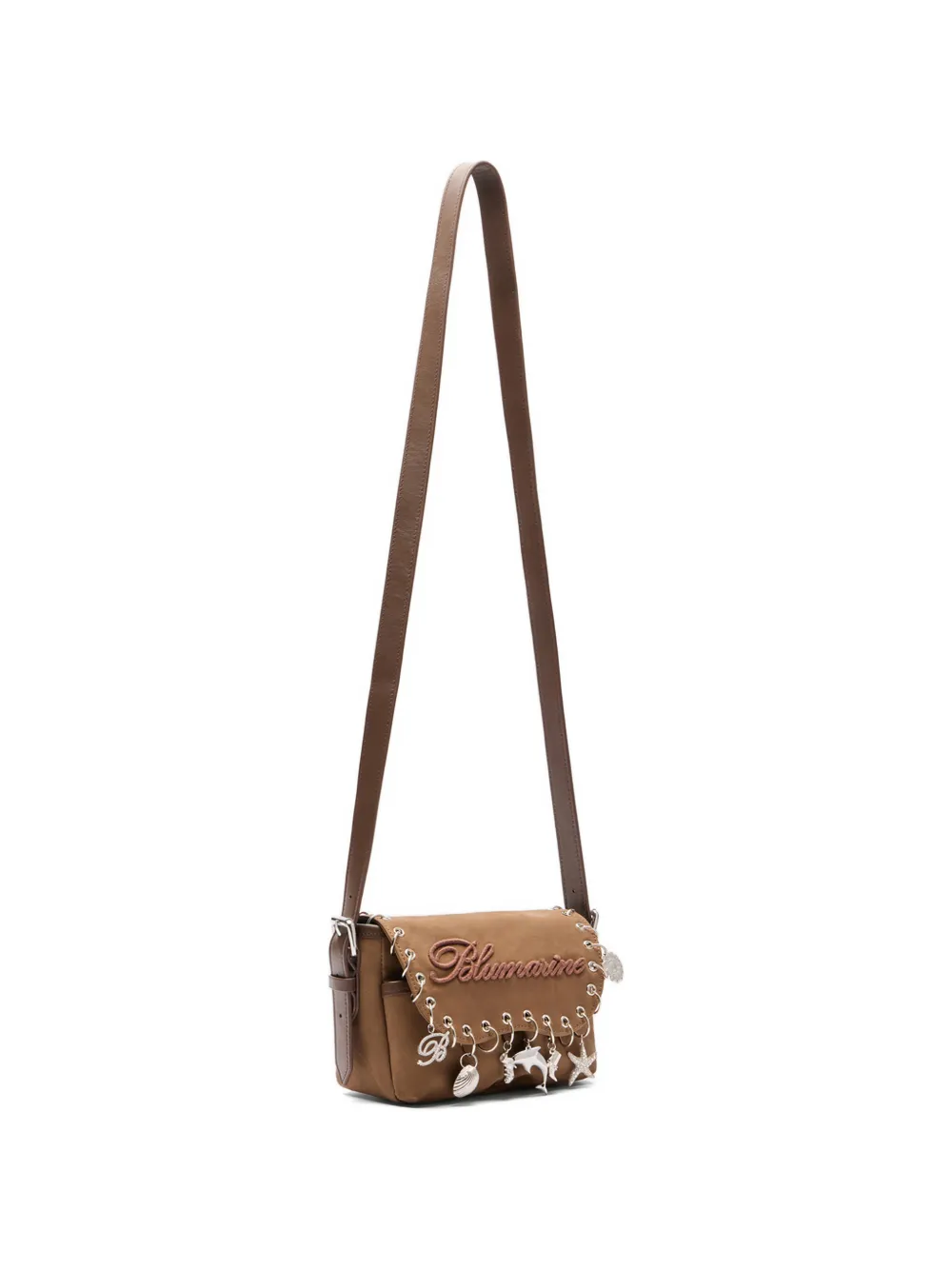 Blumarine Schoudertas met bedel Beige