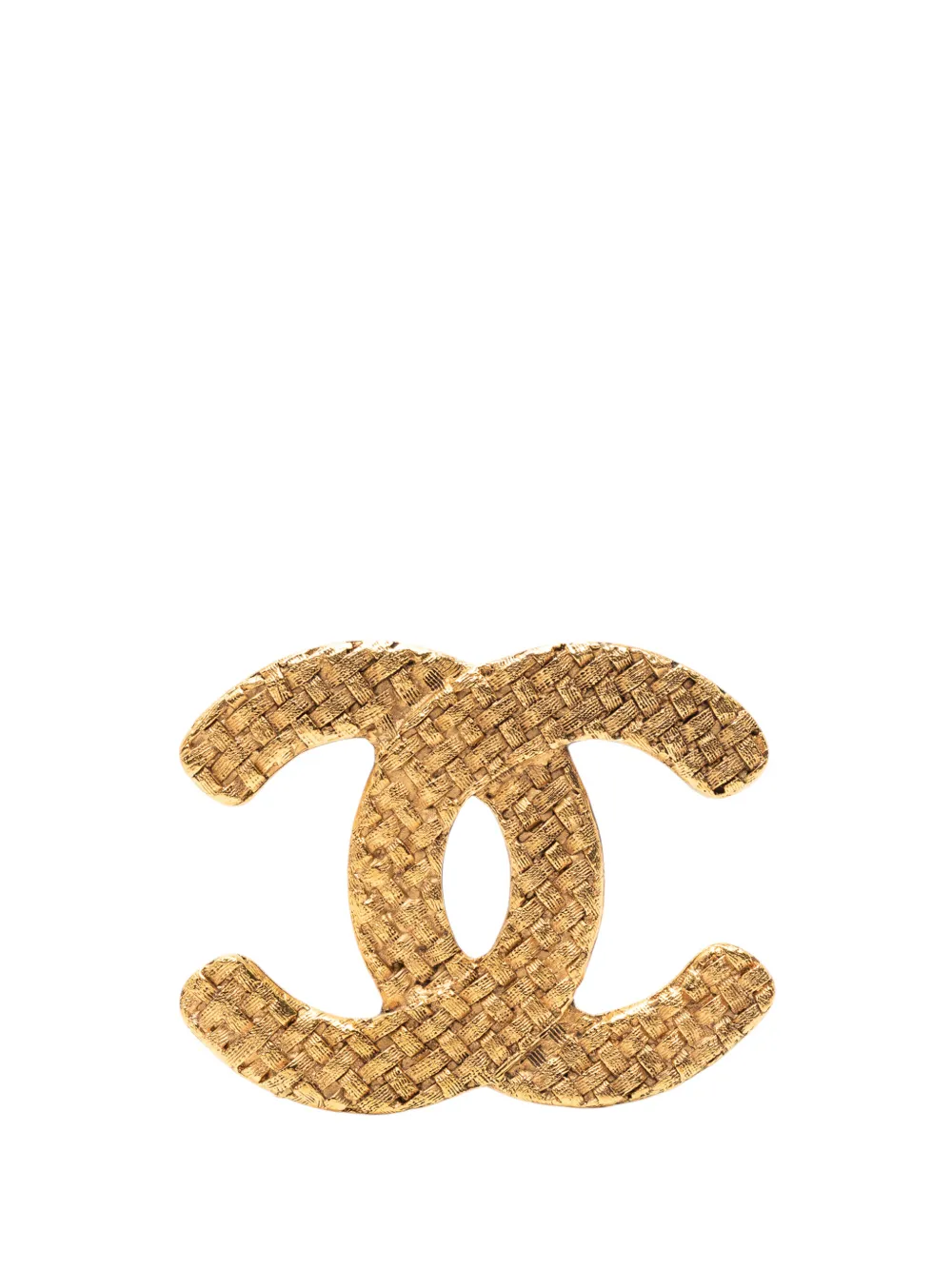 CHANEL Pre-Owned Spilla CC placcata oro 1980-1990