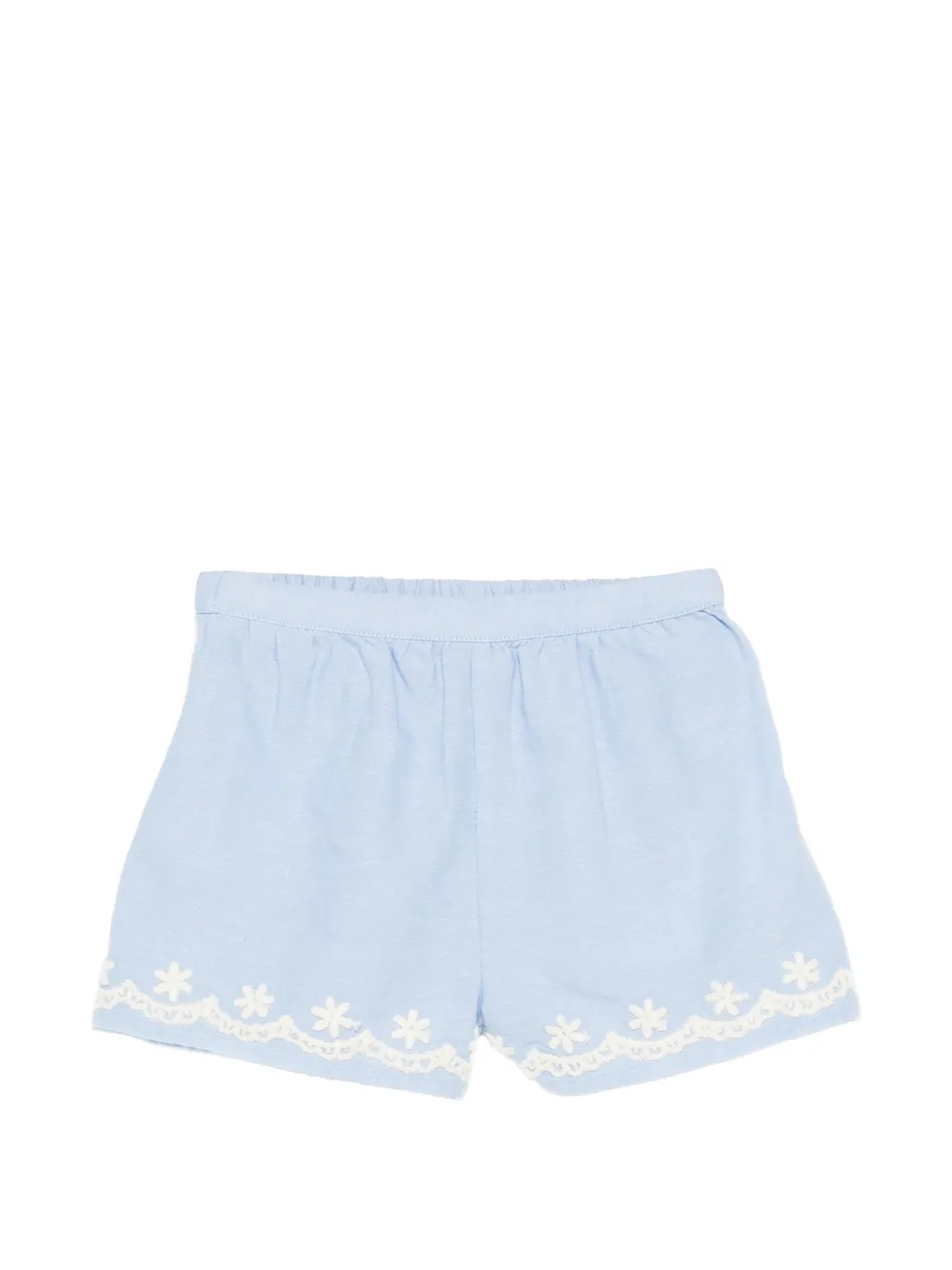 LOUISE MISHA KIDS Vally embroidered-trim shorts - Blu