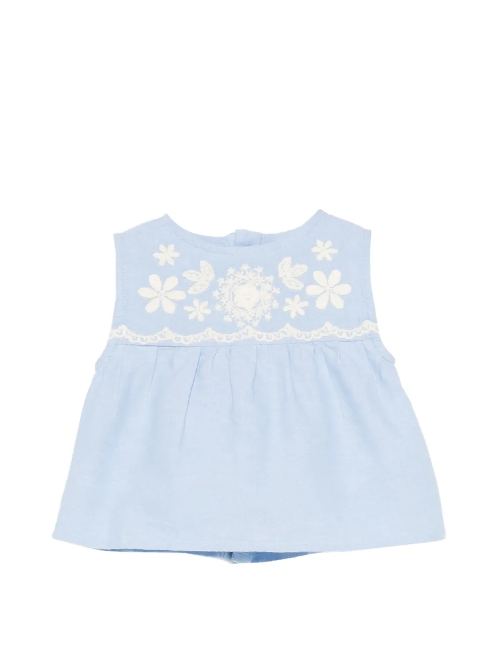 Louise Misha Malaya floral-embroidered top - Blu