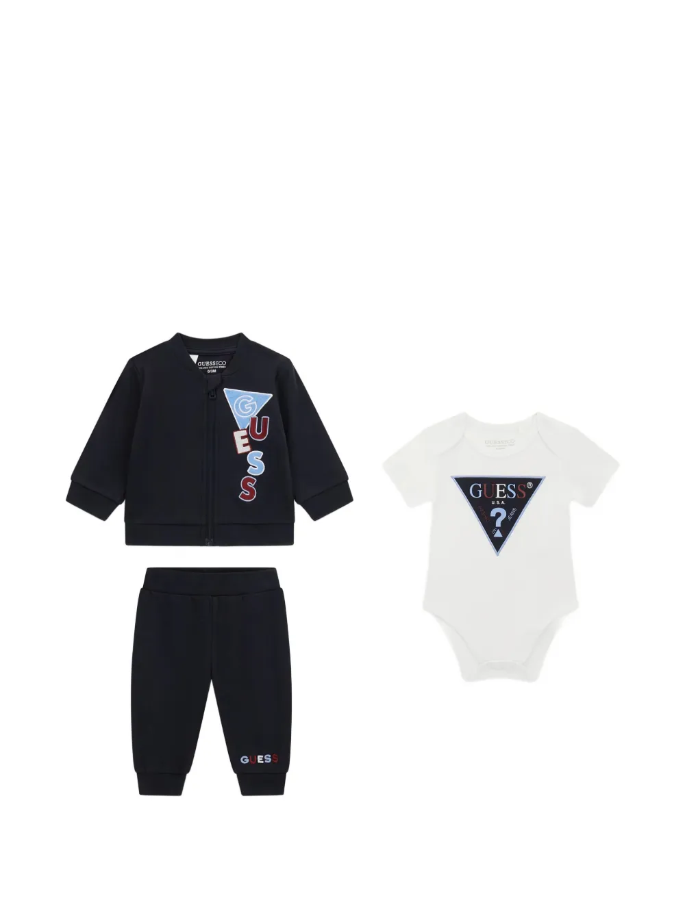  Guess Kids Zip-up Tracksuit Set - Blue 
