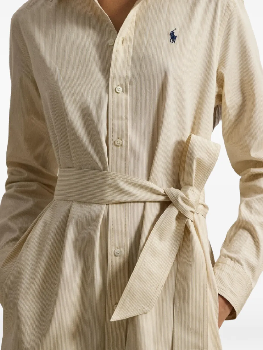Polo Ralph Lauren Midi-jurk met ceintuur Beige