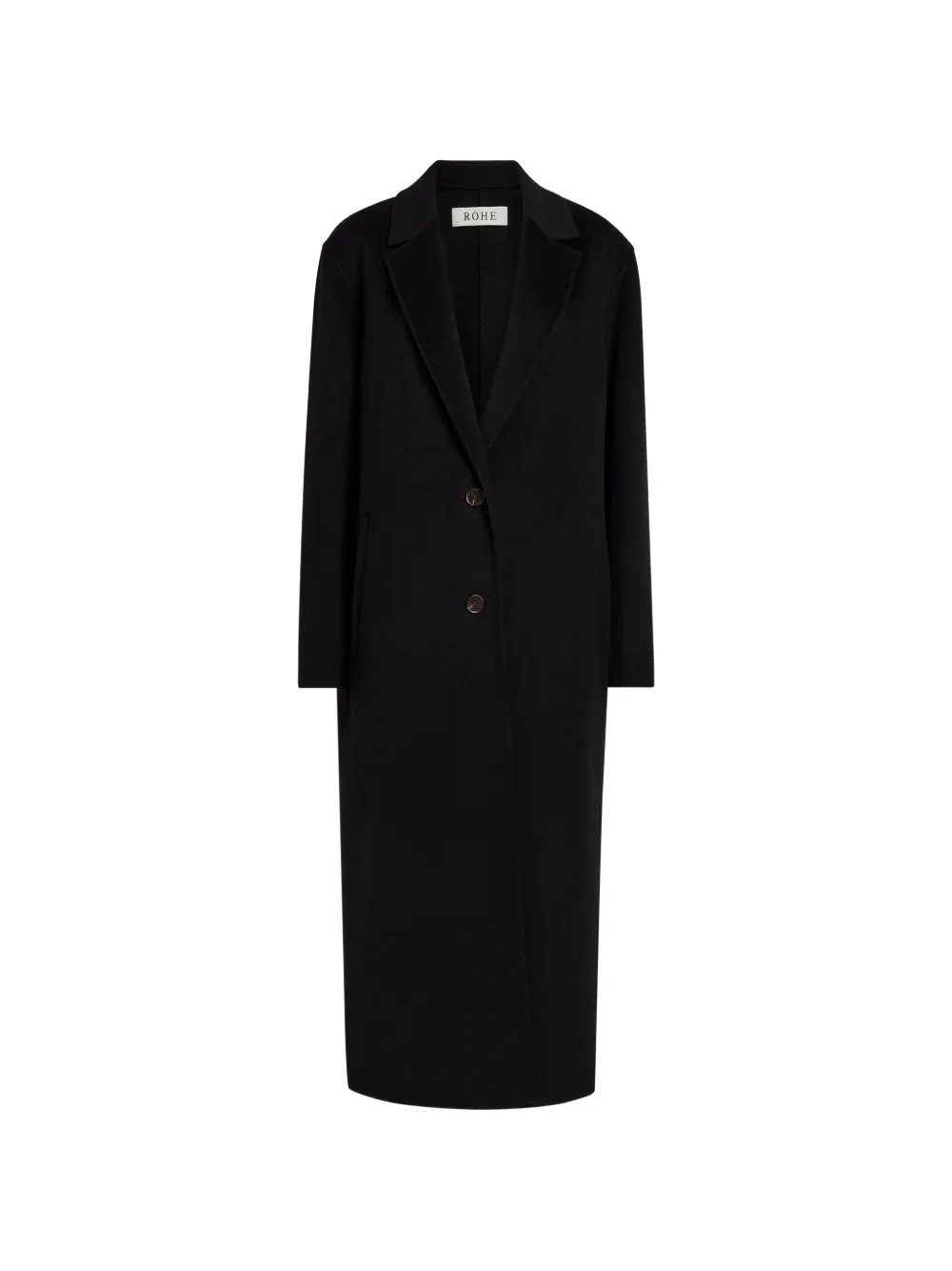 Róhe button-fastening coat - Nero