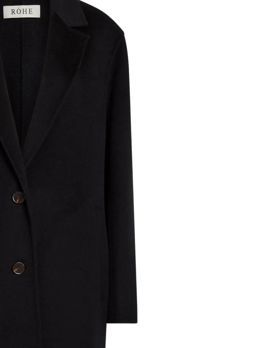  Róhe Button-fastening Coat - Black 