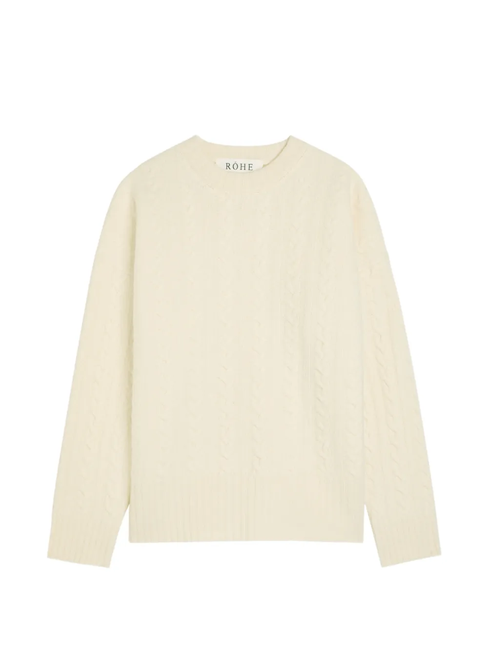 Róhe cable-knit crew-neck sweater - Toni neutri