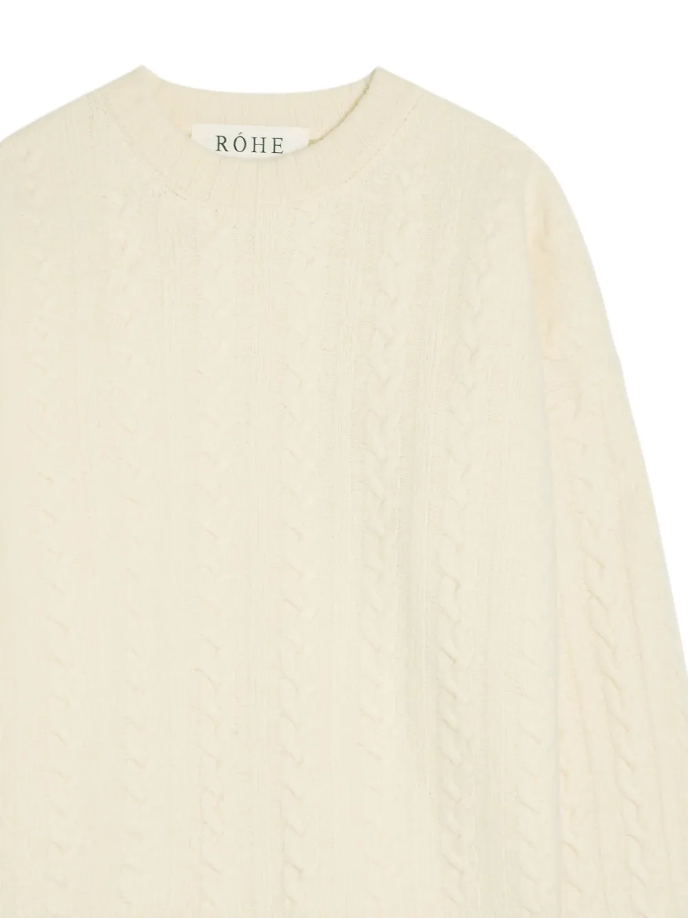  Róhe Cable-knit Crew-neck Sweater - Neutrals 