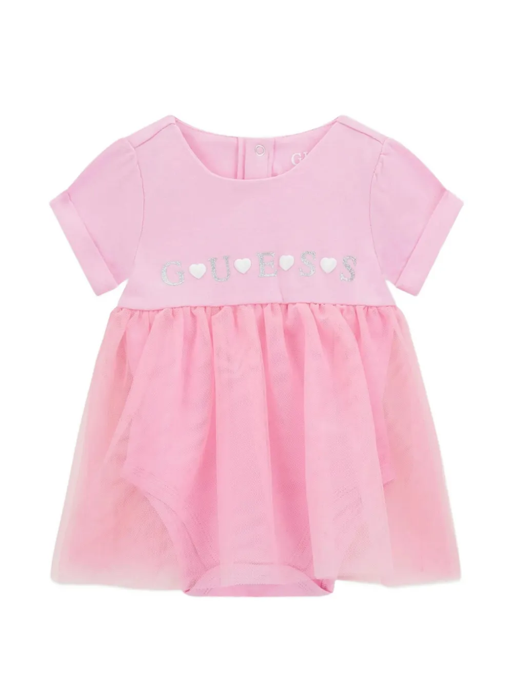 guess kids logo-print tulle dress - Rosa