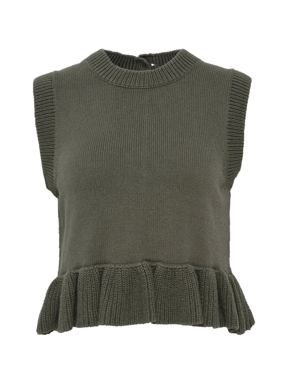 Cecilie Bahnsen ruffled vest - Verde
