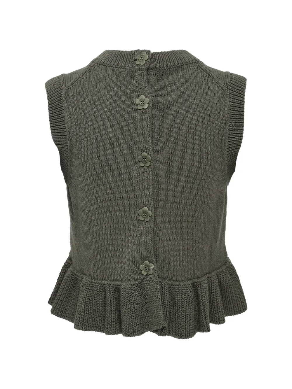 Cecilie Bahnsen Spencer met ruches Groen