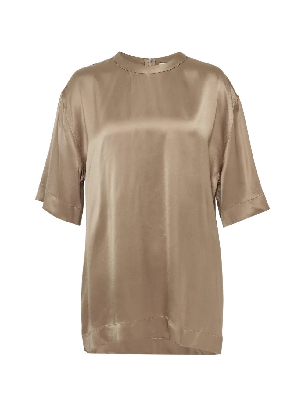 TOTEME satin T-shirt - Nude