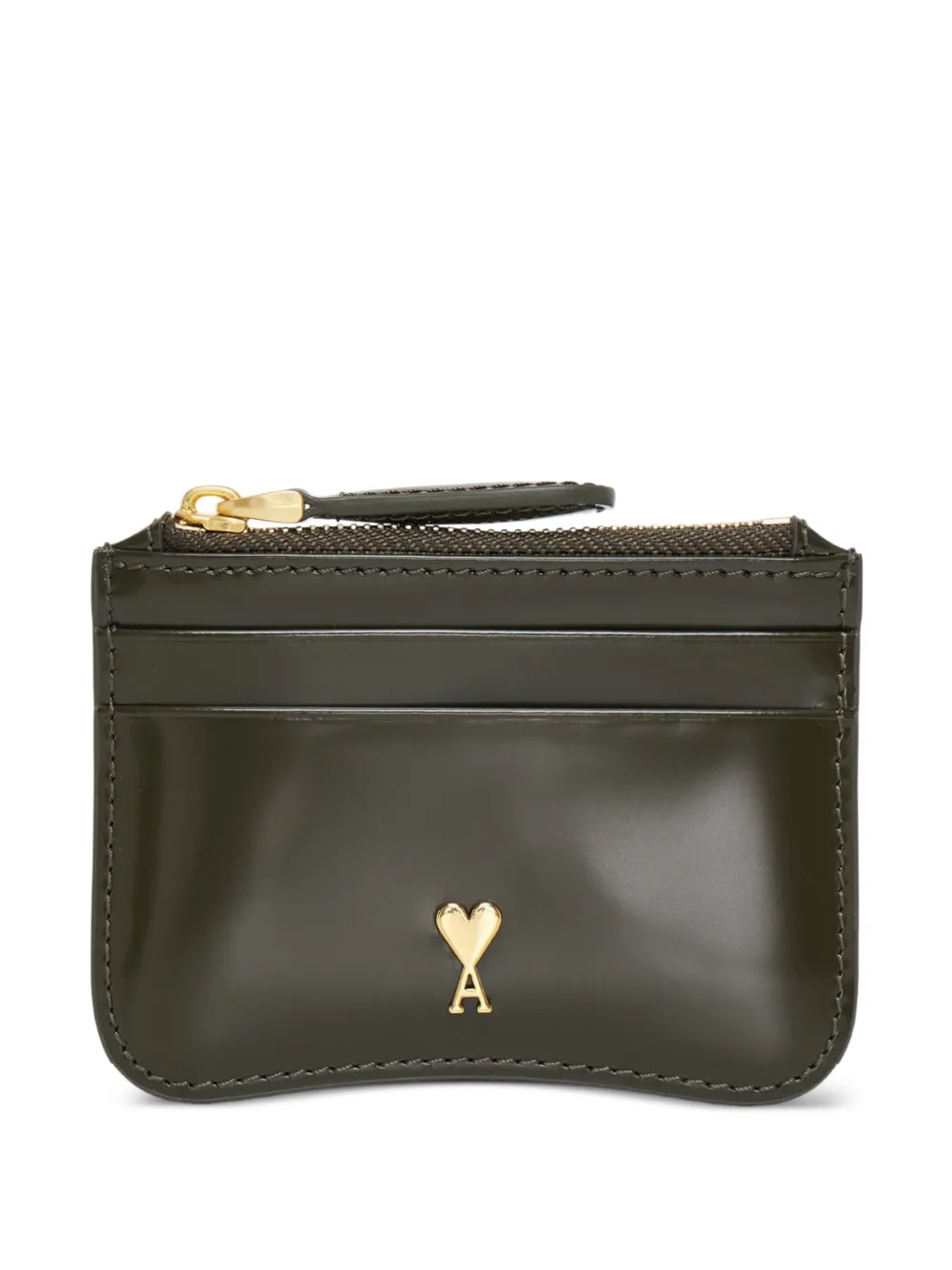 AMI Paris leather cardholder - Verde