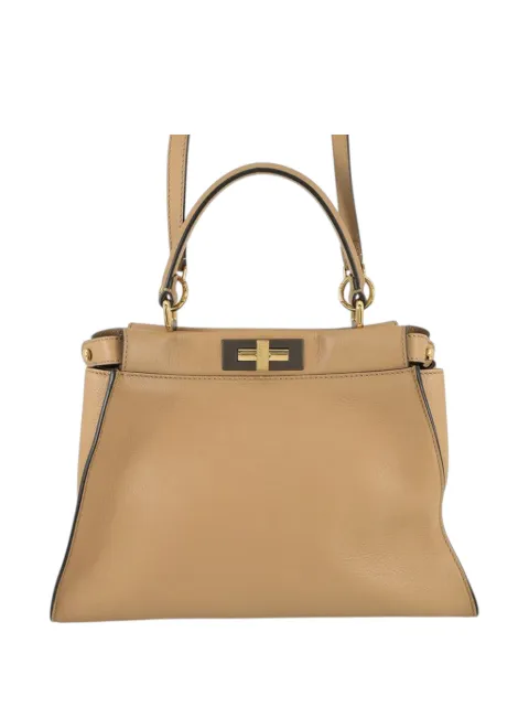 Fendi Pre-Owned 2000-2025 Medium Leather Selleria Peekaboo Iconic satchel