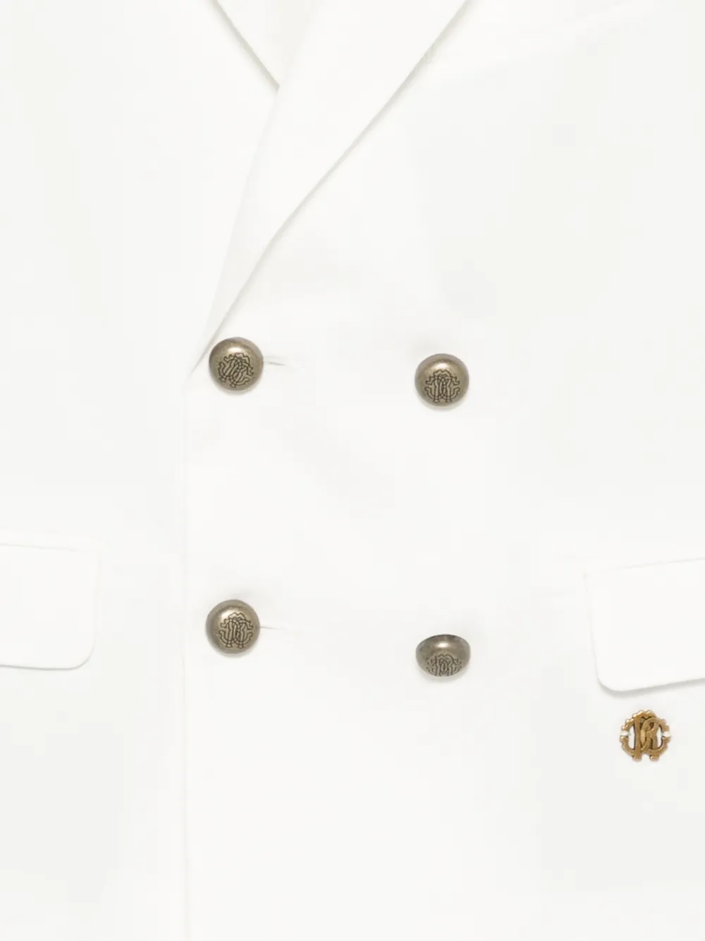 Roberto Cavalli Junior Blazer met dubbele rij knopen Wit