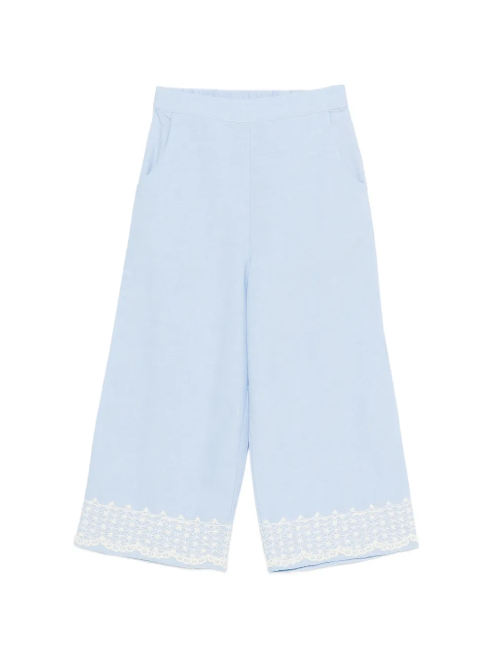 LOUISE MISHA KIDS Florelia lace-trim trousers - Blu