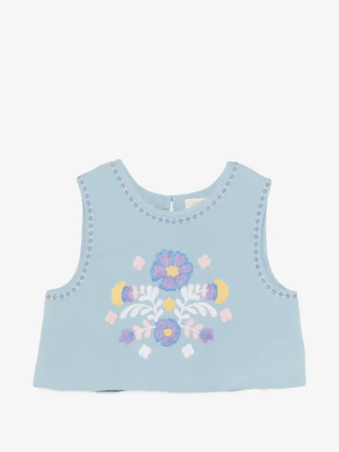 LOUISE MISHA KIDS Albane floral-embroidered top