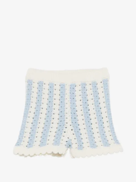 Louise Misha striped crochet shorts