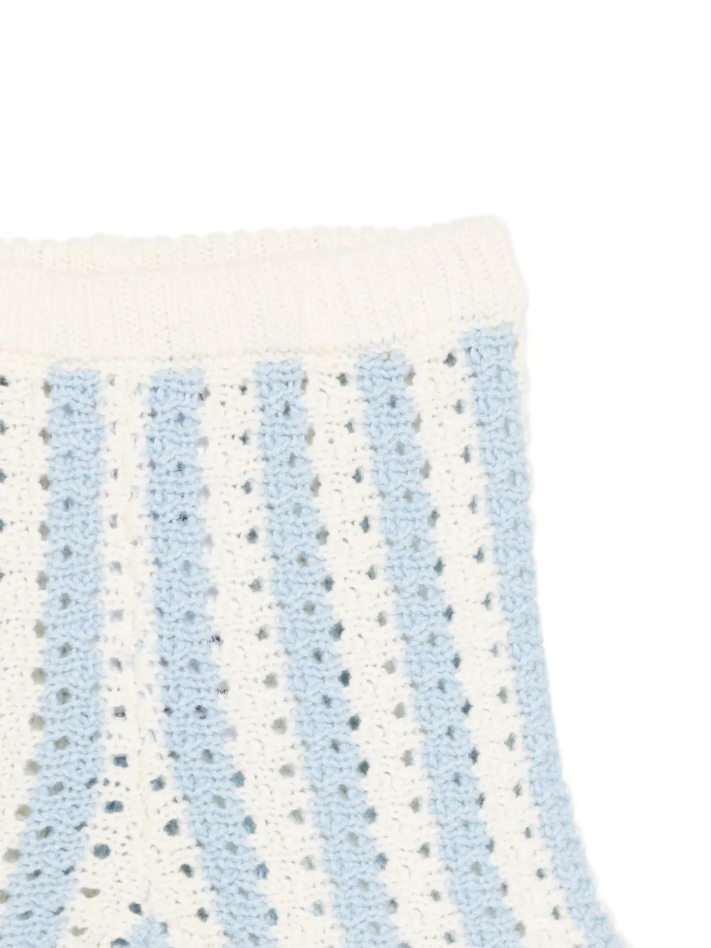 LOUISE MISHA KIDS Gehaakte gestreepte shorts Wit