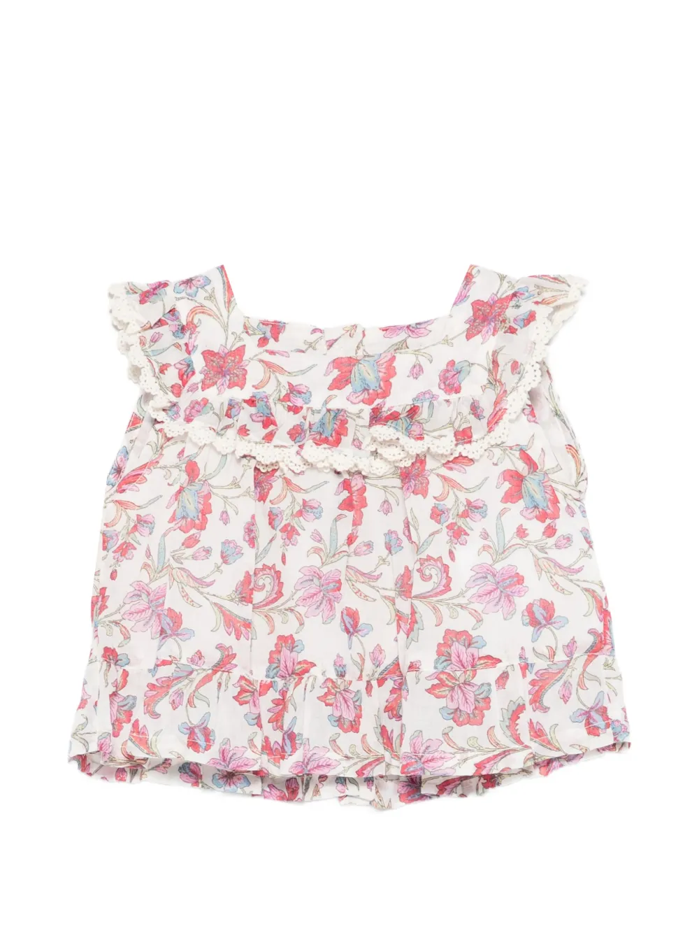 Louise Misha Inessa ruffled floral top - Bianco