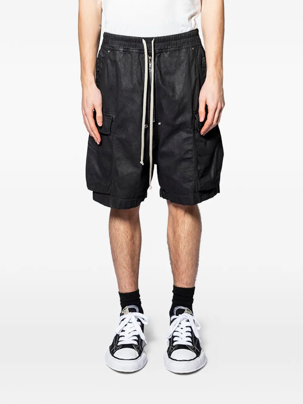 Rick Owens DRKSHDW Cargobela drawstring-waist cargo shorts - Nero