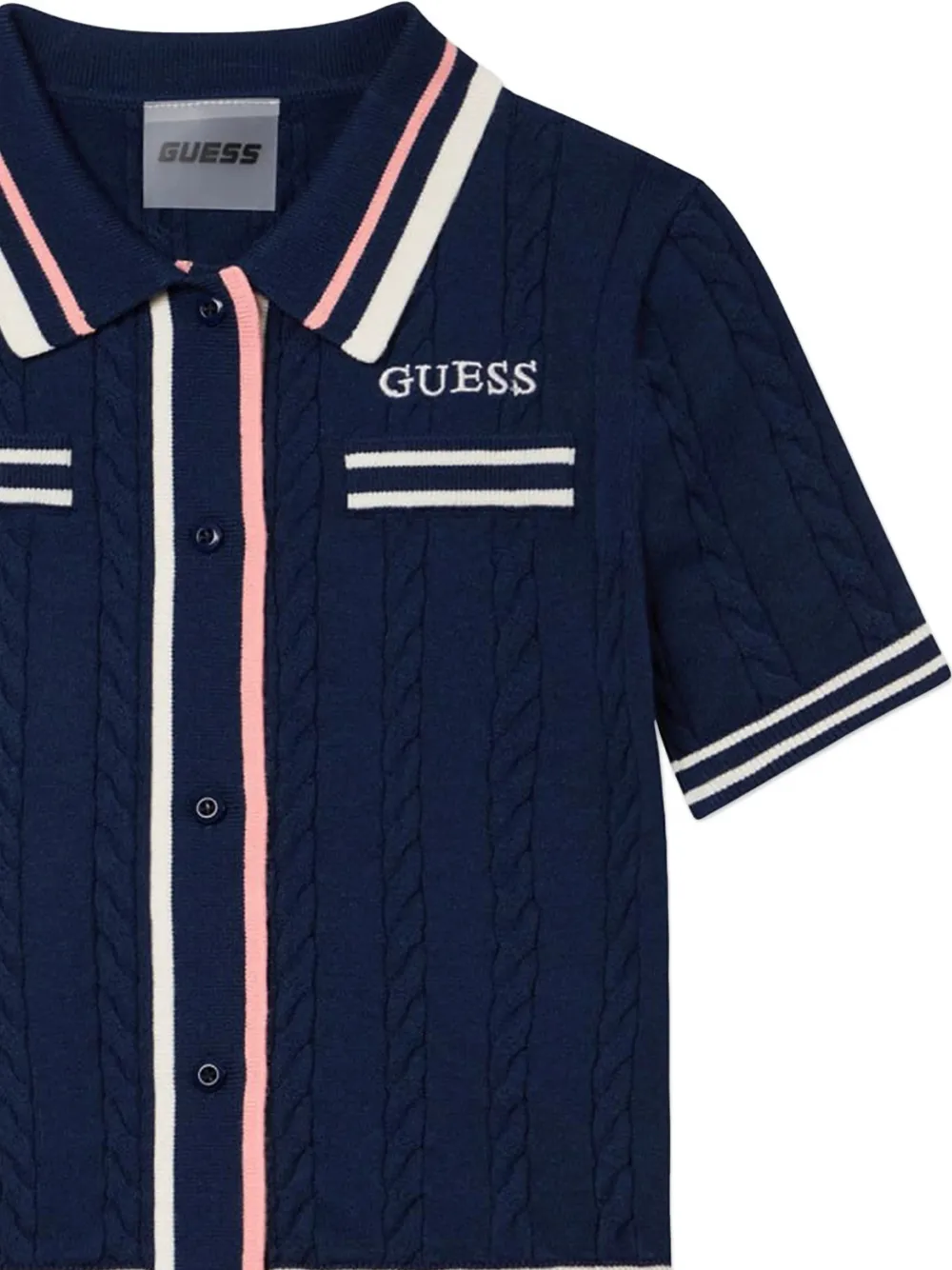 guess kids Kabelgebreid vest met korte mouwen Blauw