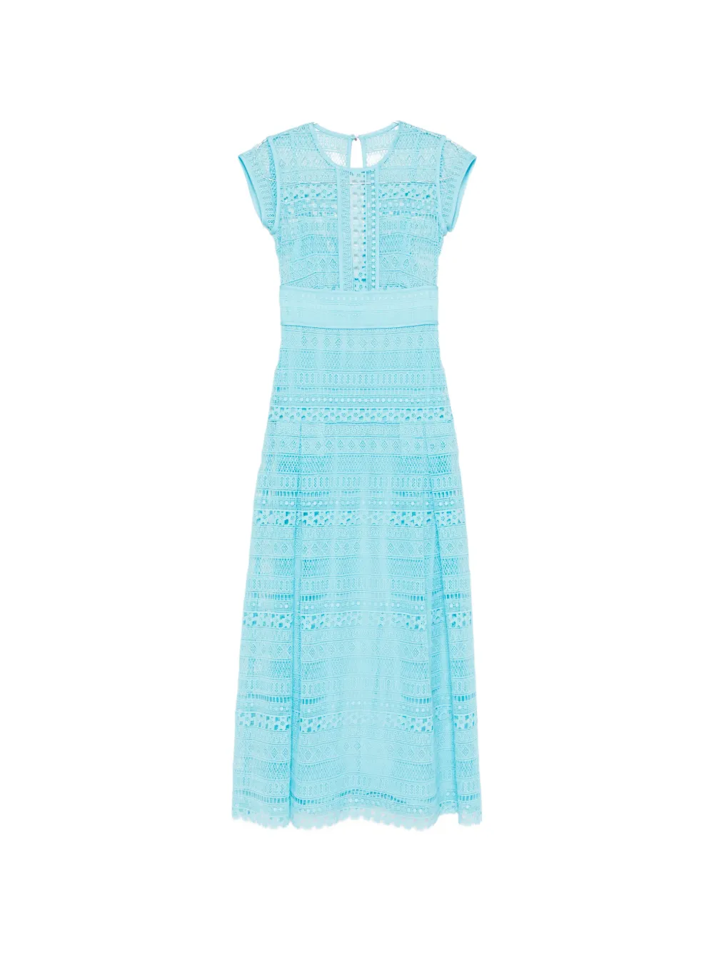 ERMANNO FIRENZE patterned lace dress - Blue
